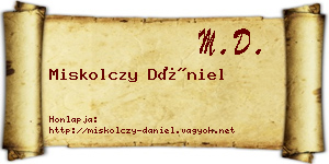 Miskolczy Dániel névjegykártya