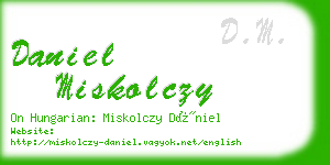 daniel miskolczy business card